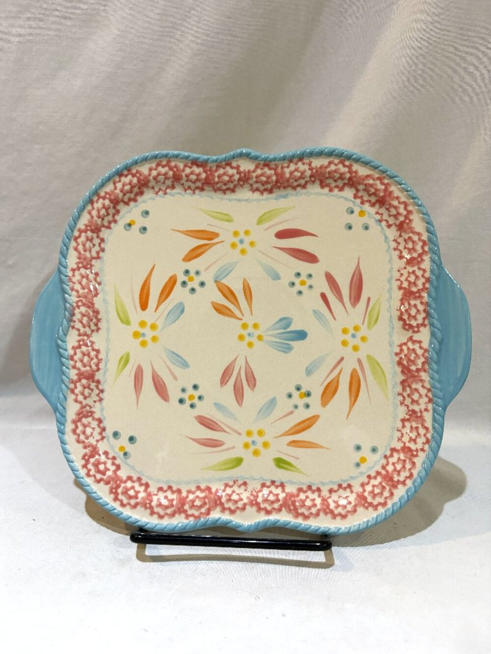 Temptations by Tara Old World Springfetti Square Tray Platter